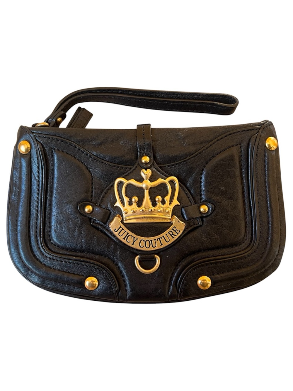 ✨JUICY COUTURE✨Small Black Leather Wristlet Clutch